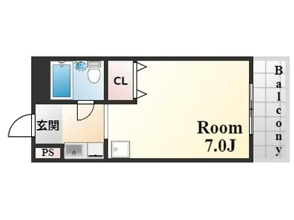 ダイドーメゾン岡本(1K/2階)の間取り写真