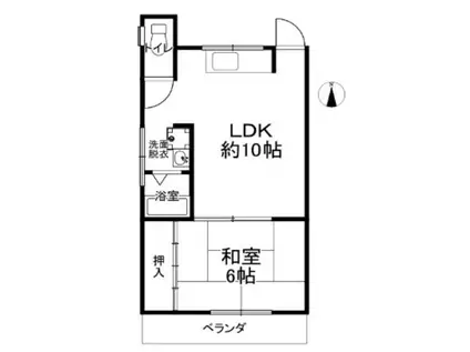モンダハイツ(1LDK/2階)の間取り写真