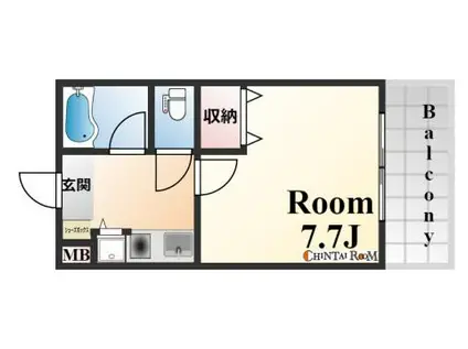 シェレナ六甲(1K/1階)の間取り写真