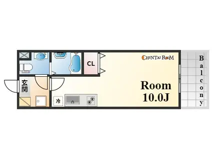 アプリーレ神戸元町(1K/4階)の間取り写真