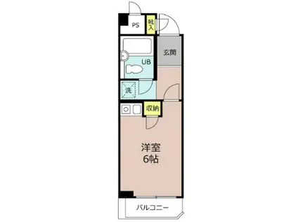 甲南クローバーハウス(ワンルーム/10階)の間取り写真