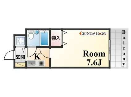 ライオンズマンション三宮東第2(1K/5階)の間取り写真