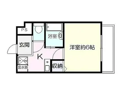 N-CUBE3(1K/4階)の間取り写真