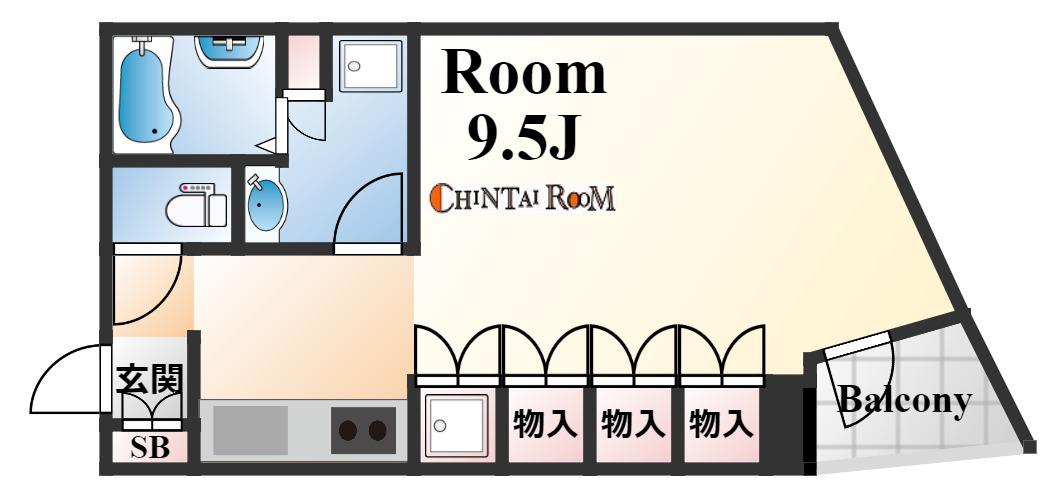 アンリーヴ北野(1K/5階)の間取り写真
