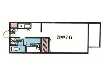 フローレス岡本(1K/1階)の間取り写真