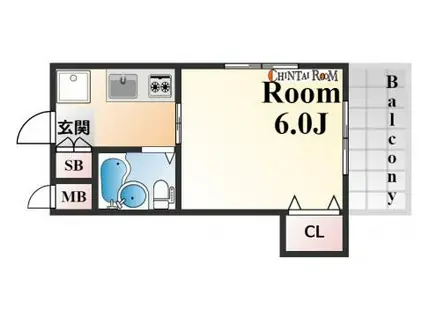 ジョリメゾン魚崎(1K/3階)の間取り写真