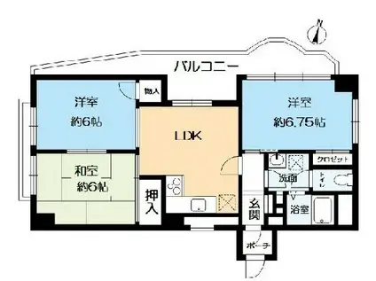 コロナール住吉(3LDK/2階)の間取り写真