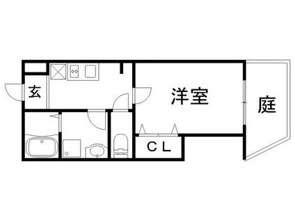 TENTREE神戸鈴蘭台(1K/1階)の間取り写真