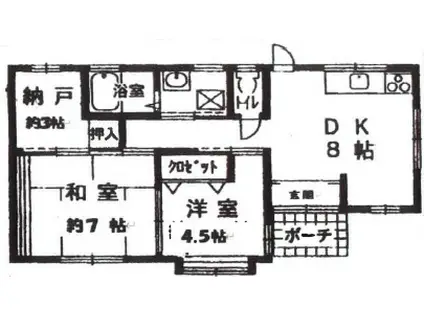 阪神電鉄本線 青木駅 徒歩9分 1階建 築30年(2SDK)の間取り写真