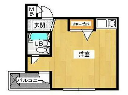 塚本ハイツ(ワンルーム/3階)の間取り写真