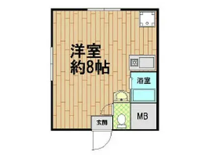 リバレックス(ワンルーム/2階)の間取り写真