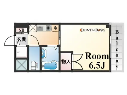 ロジュマン六甲(1K/4階)の間取り写真