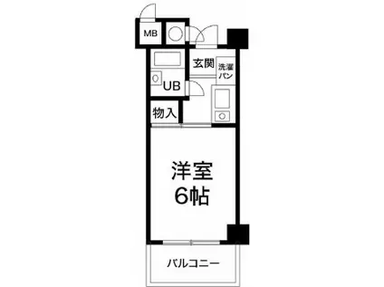 山手ダイヤハイツ(1K/5階)の間取り写真