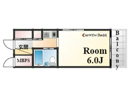 ジョイフル六甲南(1K/4階)の間取り写真