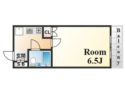 ウェックス(1K/3階)の間取り写真