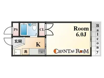 永井ビル(1K/3階)の間取り写真