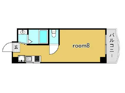 楠ビレッジ(1K/2階)の間取り写真