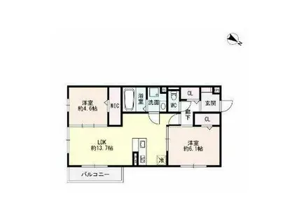 LICORICE(2LDK/3階)の間取り写真