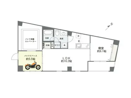 EG-128(1LDK/2階)の間取り写真