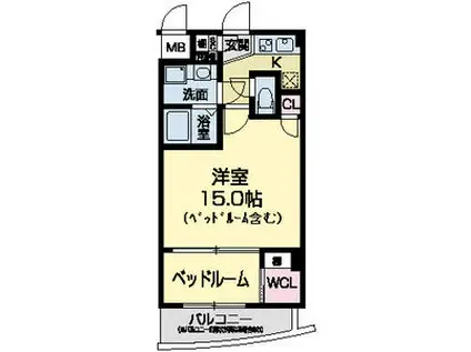 セレニテ甲子園プリエ(1LDK/4階)の間取り写真