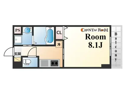 エスポワール御影(1K/2階)の間取り写真