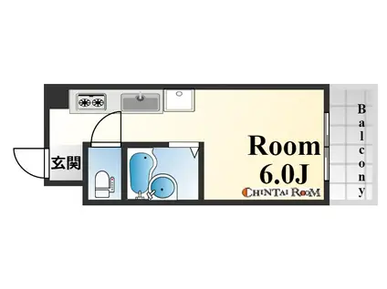 ハイエスト西芦屋(1K/5階)の間取り写真