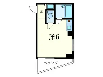 エスパースリーブル(ワンルーム/2階)の間取り写真