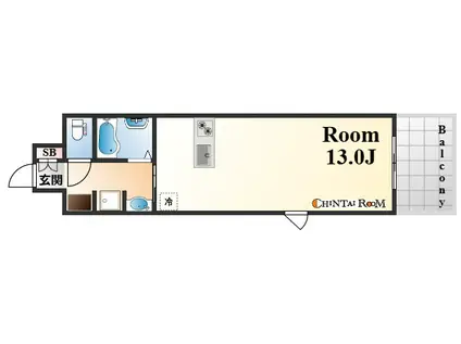 MAYA HAUS(ワンルーム/2階)の間取り写真