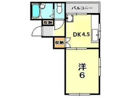 メゾン・トーワ(1DK/1階)の間取り写真