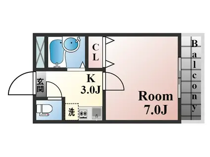 灘南ビル(1K/5階)の間取り写真