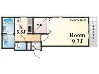 サニースクエア東灘(1K/2階)の間取り写真