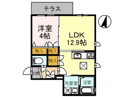 LOOP RECIDENCE(1LDK/2階)の間取り写真
