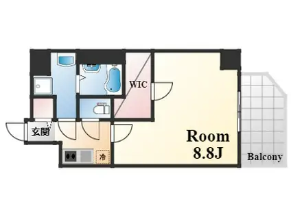 プレサンス神戸元町ベルシオン(1K/7階)の間取り写真