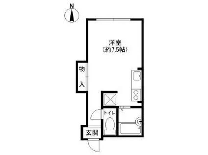 日生住吉コープ(ワンルーム/3階)の間取り写真