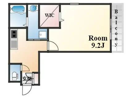 クレール三ノ宮(1K/3階)の間取り写真