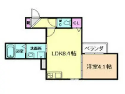 CASA ESPERANZA(1LDK/2階)の間取り写真