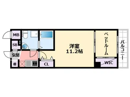 セレニテ甲子園(1LDK/4階)の間取り写真