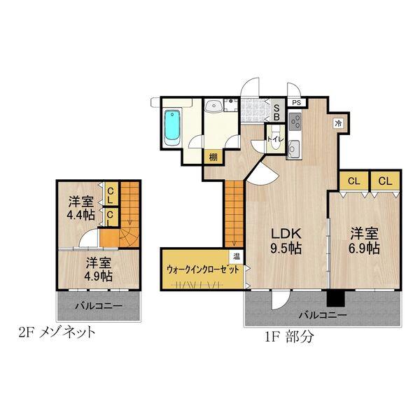 プライムレジデンス西宮(3LDK/1階)の間取り写真