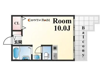 グランディア篠原弍番館(1K/3階)の間取り写真