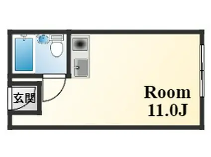 メゾン・ド山手(ワンルーム/4階)の間取り写真