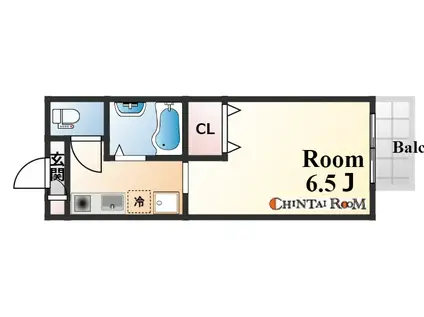 メゾン熊内橋(1K/2階)の間取り写真