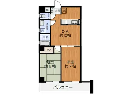 APARTMENTS大倉山(2DK/3階)の間取り写真