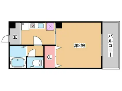 サンパレスとよふく(1K/2階)の間取り写真