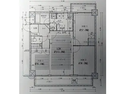 甲南グランメール岡本(3LDK/3階)の間取り写真