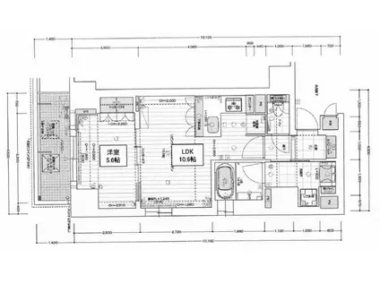 リーガル神戸三宮2(1LDK/13階)の間取り写真