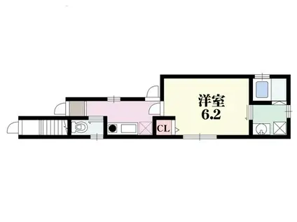 プリッ2六甲道(ワンルーム/1階)の間取り写真