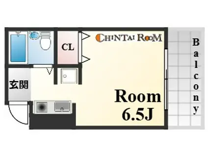 NOBSUN阪急六甲(ワンルーム/2階)の間取り写真