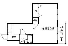 泉マンション(1K/2階)の間取り写真