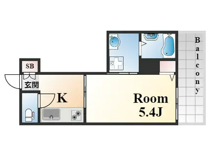文平ハウス(1K/3階)の間取り写真
