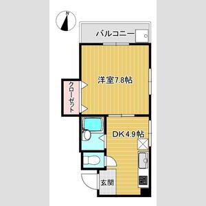 BALOH KONAN(1DK/3階)の間取り写真